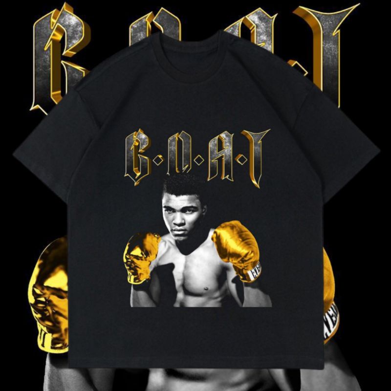KAOS MUHAMMAD ALI | GOAT | BAJU | T SHIRT | BOOTLEG | VINTAGE | OVERSIZE | HOMAGE TEE