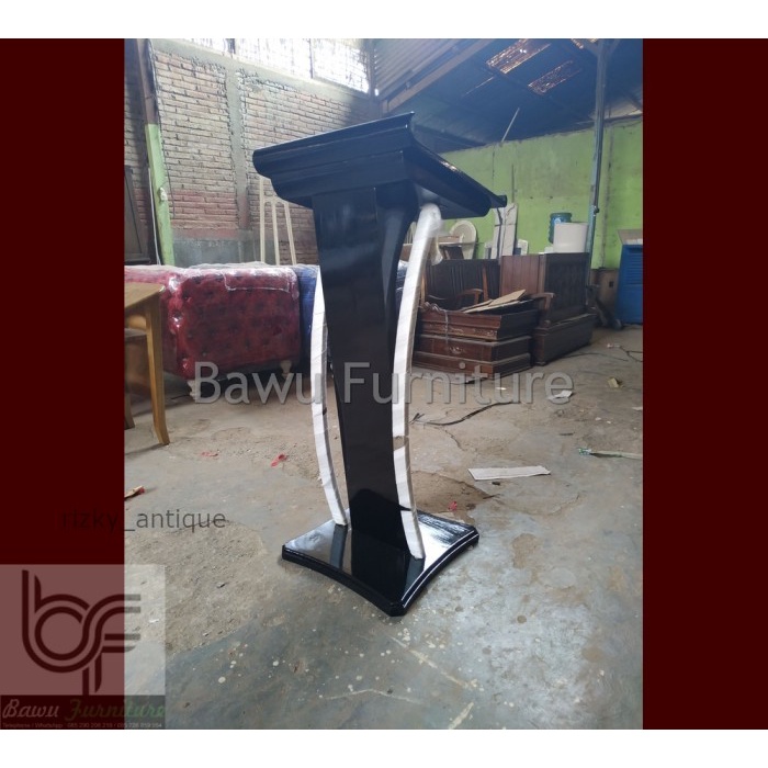 

[ Terlaris ] Podium Pidato Mimbar Cermah Kayu Jati Kombinasi Stainless - Stainless Sampi Termurah cod redy