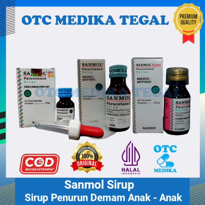 Sanmol Sirup - Sirup Paracetamol Menurunkan Demam