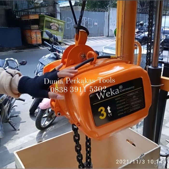 Weka Electric Chain Hoist 3 Ton x 12 Meter / Takel Electric Merk weka