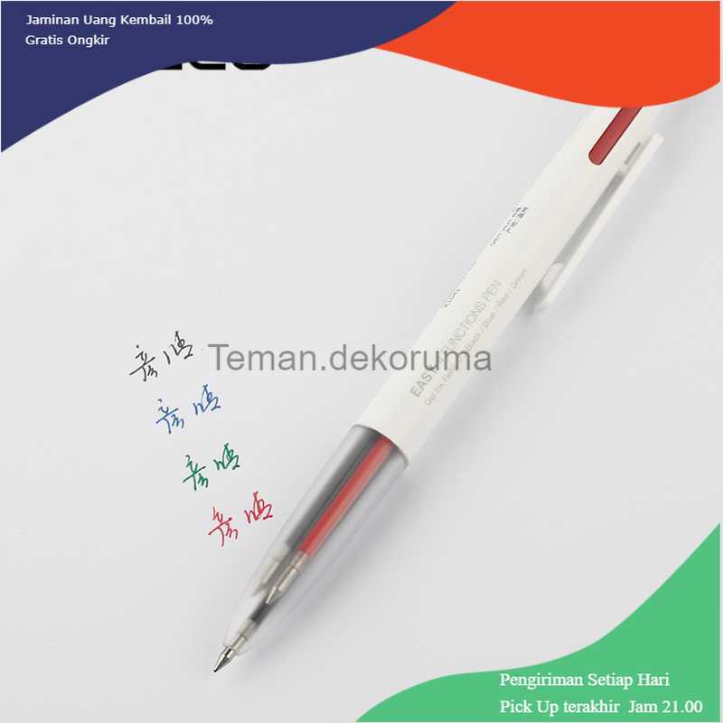 

TD - ALB Kaco EASY 4 in 1 Multifunction Gel Pen Pena Pulpen Bolpoin 0.5mm 1 PCS - K1041 (Black Blue Red Green Ink)