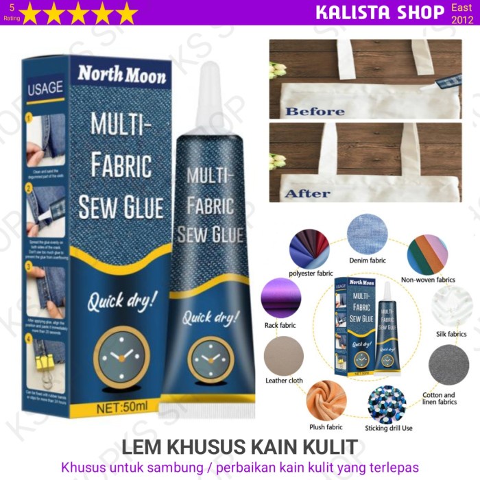 

LEM Perekat Super Glue Khusus Kain dan Kulit Sambung dan Perbaikan