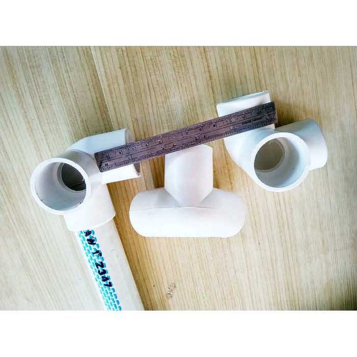 konektor paralon 3 arah / 3 way 1 inch Warna Putih