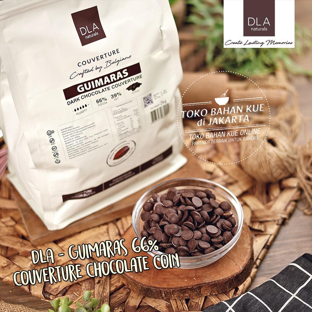 

DLA Naturals - GUIMARAS 66% 2kg ASLI Dark Chocolate Couverture Coin Baking