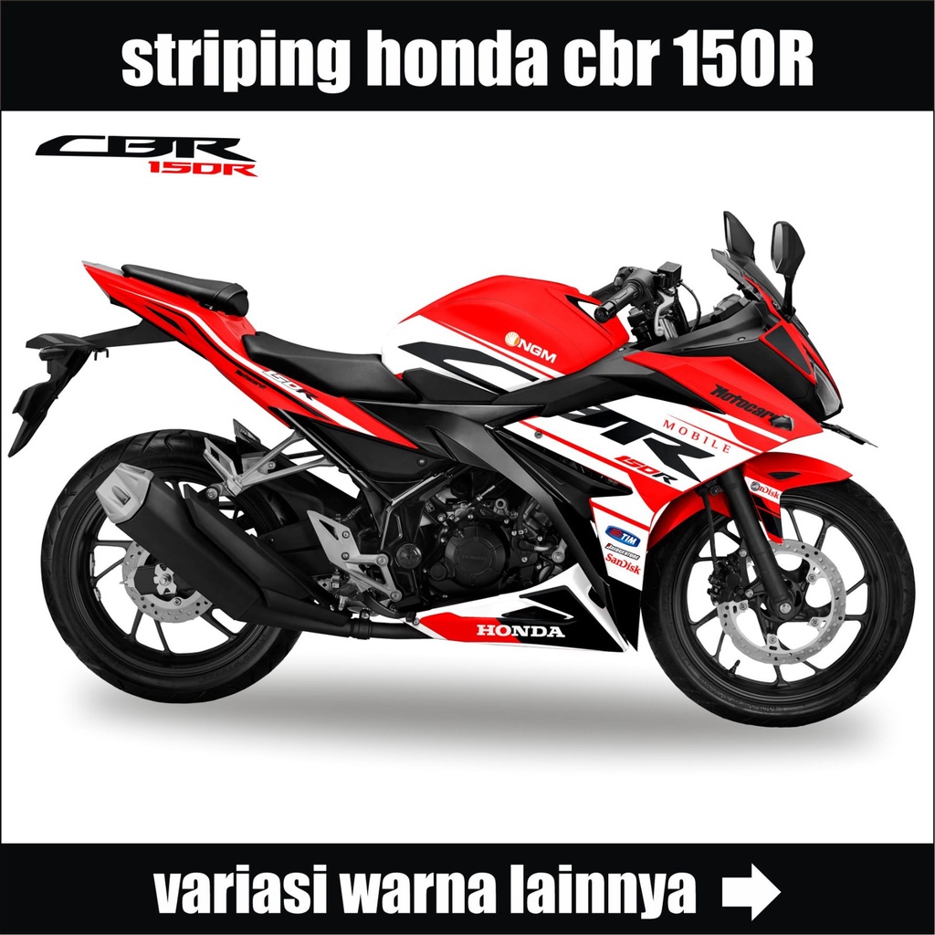 Stiker Honda Cbr 150r Facelift Livery Ducati / Decal Striping Motor Cbr 150 R Tahun 2016 2017 2018 2