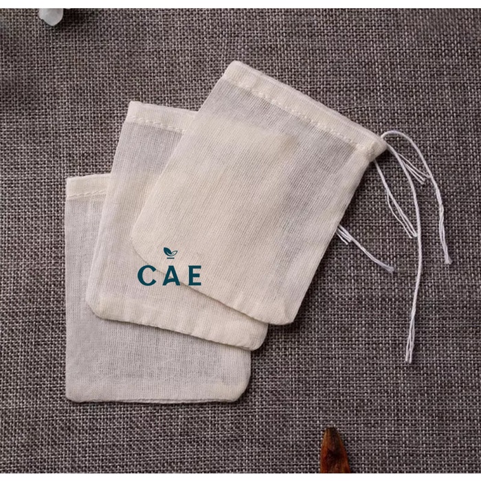Reusable Tea Bag / Kain Kantong Teh Celup Kain Serut Food Grade Filter