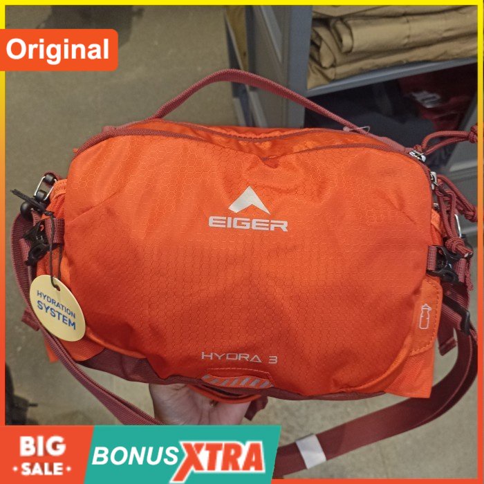 Tas Pinggang EIGER1989 HYDRA 3L LUMBAR Waist Bag Orange 91000 6821 Ori Bdg