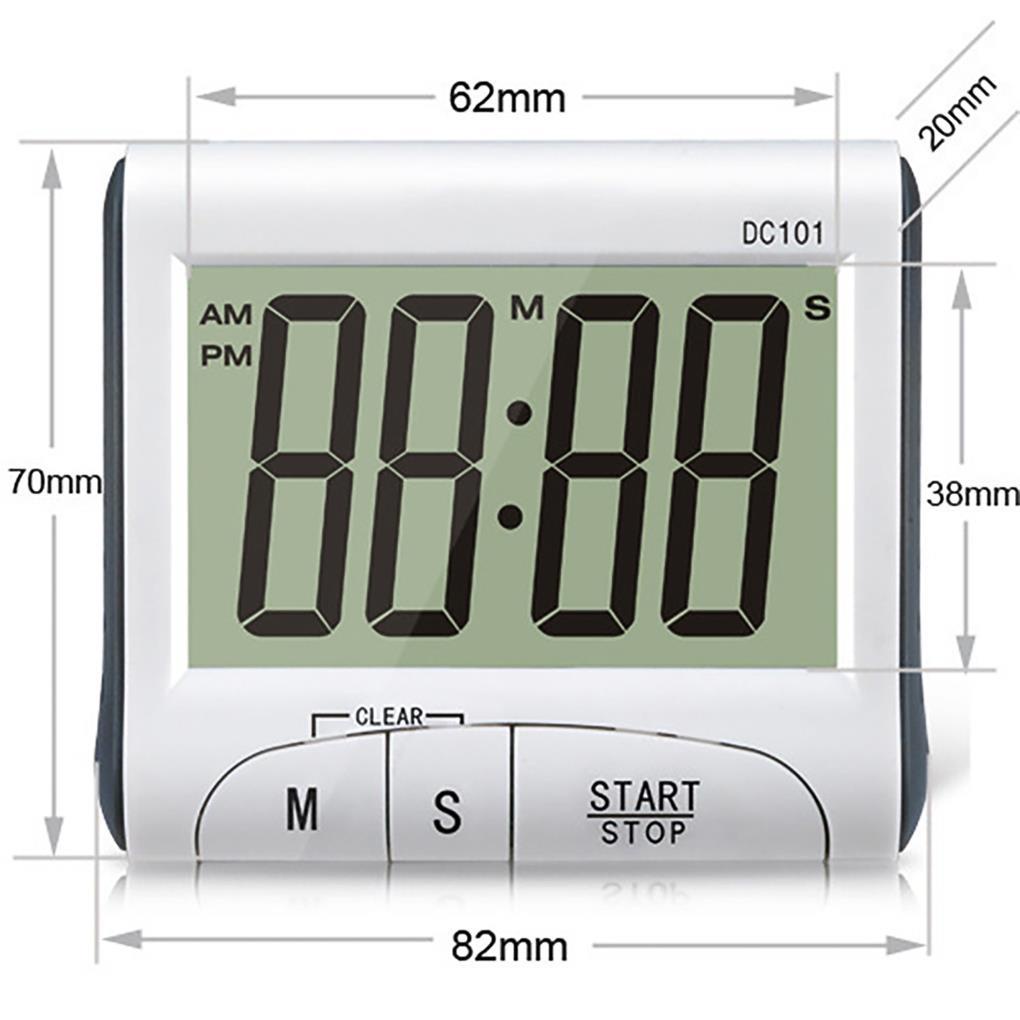 Timer Dapur Digital Elektrik LCD Display Belajar Fitness Timer Masak Timing Gadget Jam Peralatan Aksesoris