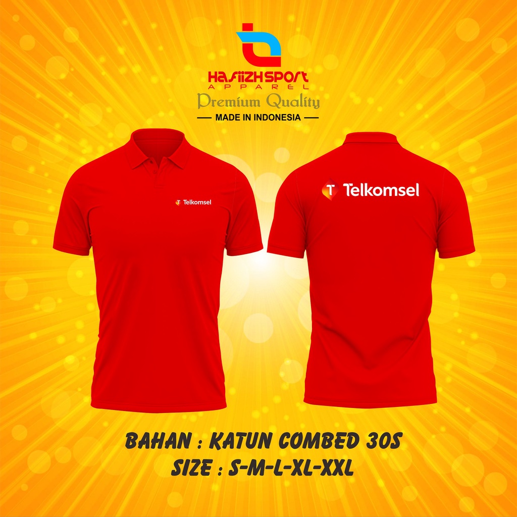 Kaos Polo TELKOMSEL Premium / Polo Kerah Telkomsel