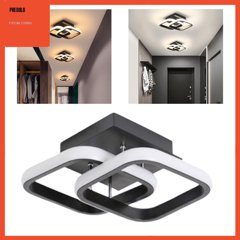 [Predolo] Lampu Plafon LED Perlengkapan Pencahayaan Flush Mount Simple Untuk Pintu Masuk Lorong Putih