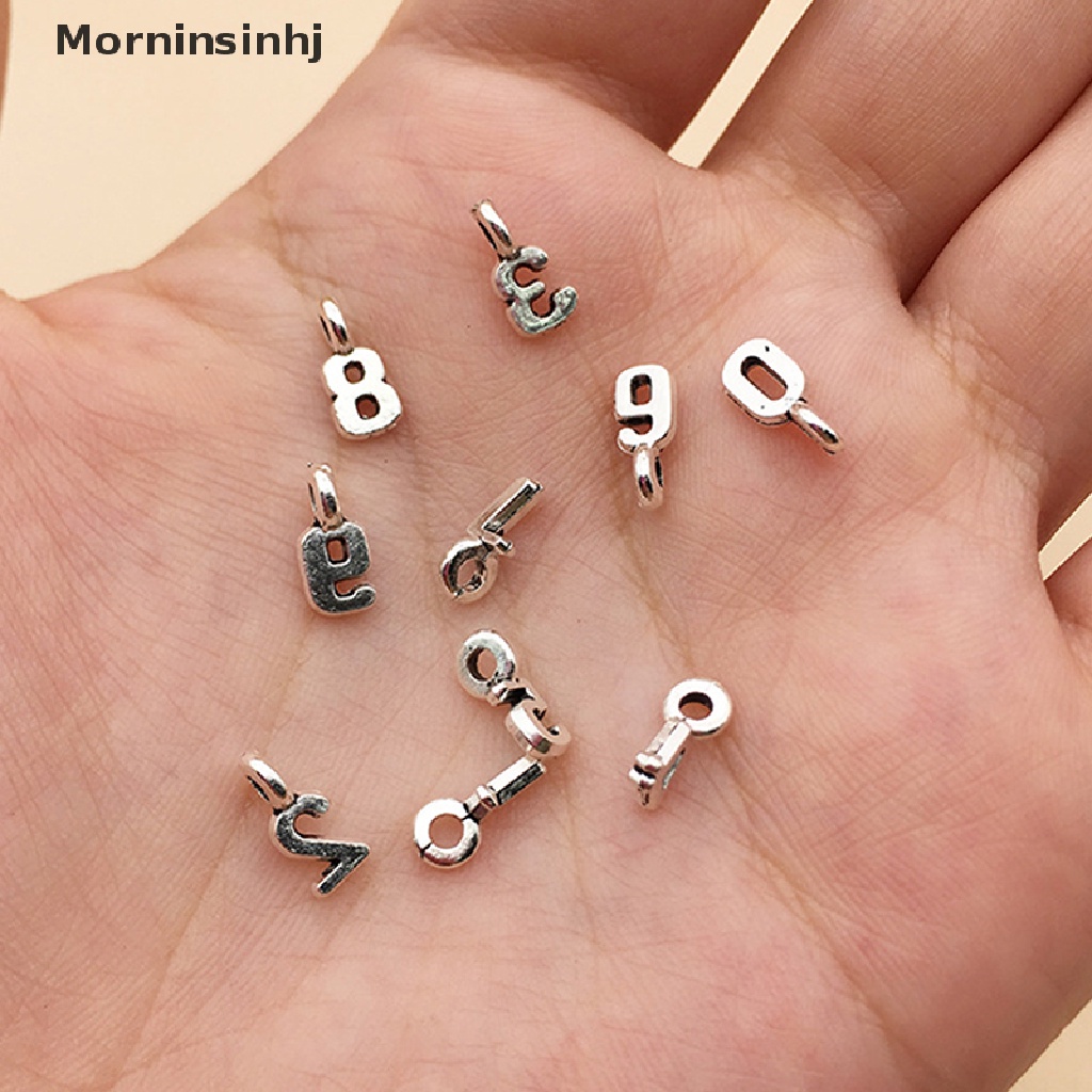 Mornin 10Pcs/Set Alloy Mix Angka Arab Ch Liontin Perhiasan DIY Membuat Kerajinan id