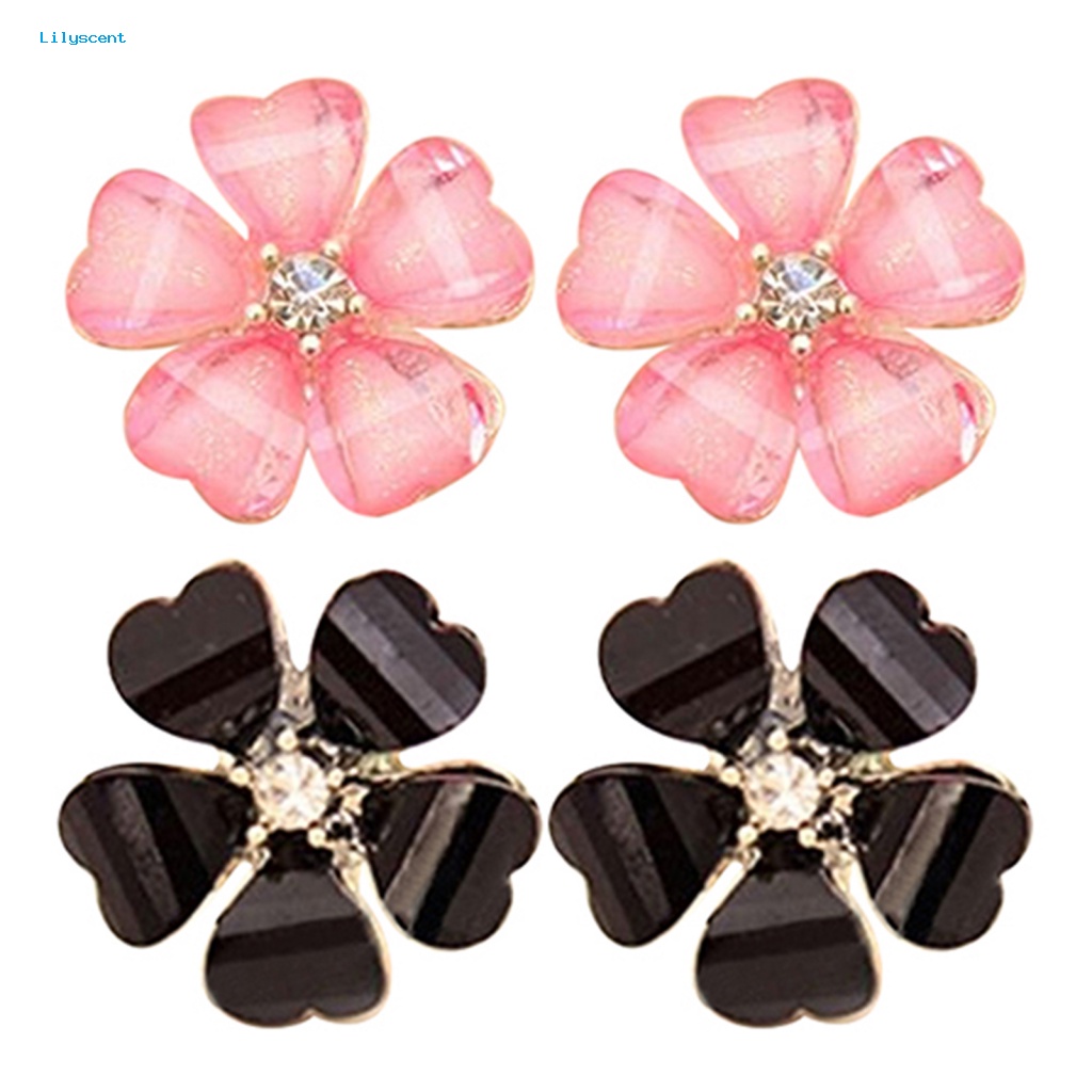 Anting Aksesori Perhiasan Lilyscent Untuk Pesta Kelopak Bunga Ear Stud Menarik