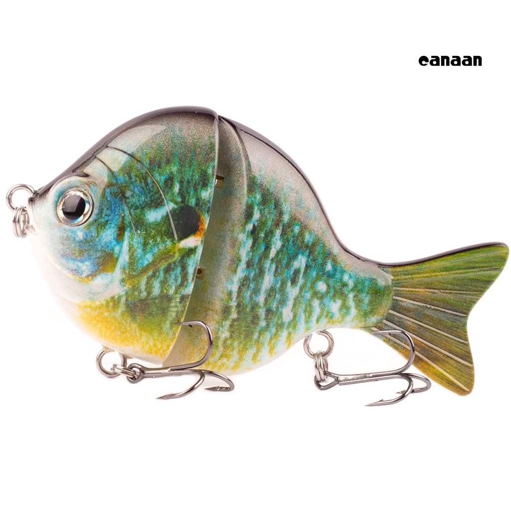 Cnn-9cm/34.5g Umpan Pancing Simulasi Kulit Hidup 3D Mata Tajam Kait Fleksibel Daya Tarik Ikan Universal 2segmen Tenggelam Umpan Keras Wobbler Bass Sunfish Swimbait Peralatan Memancing