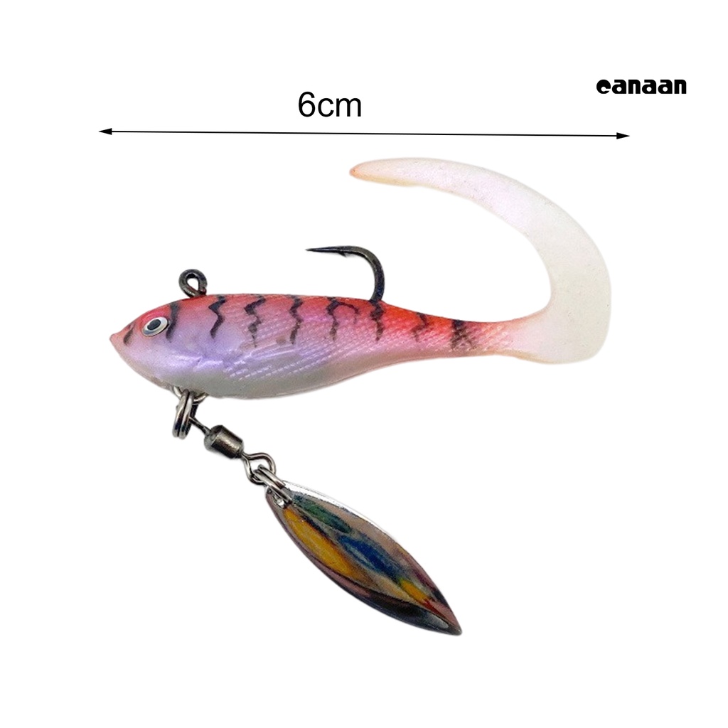Cnn-7g/6cm Bionic Umpan Lembut Tajam Kait 3D Simulasi Fisheye Realistis Figure 8cincin Berputar Payet Umpan Untuk Memancing Luar Ruangan