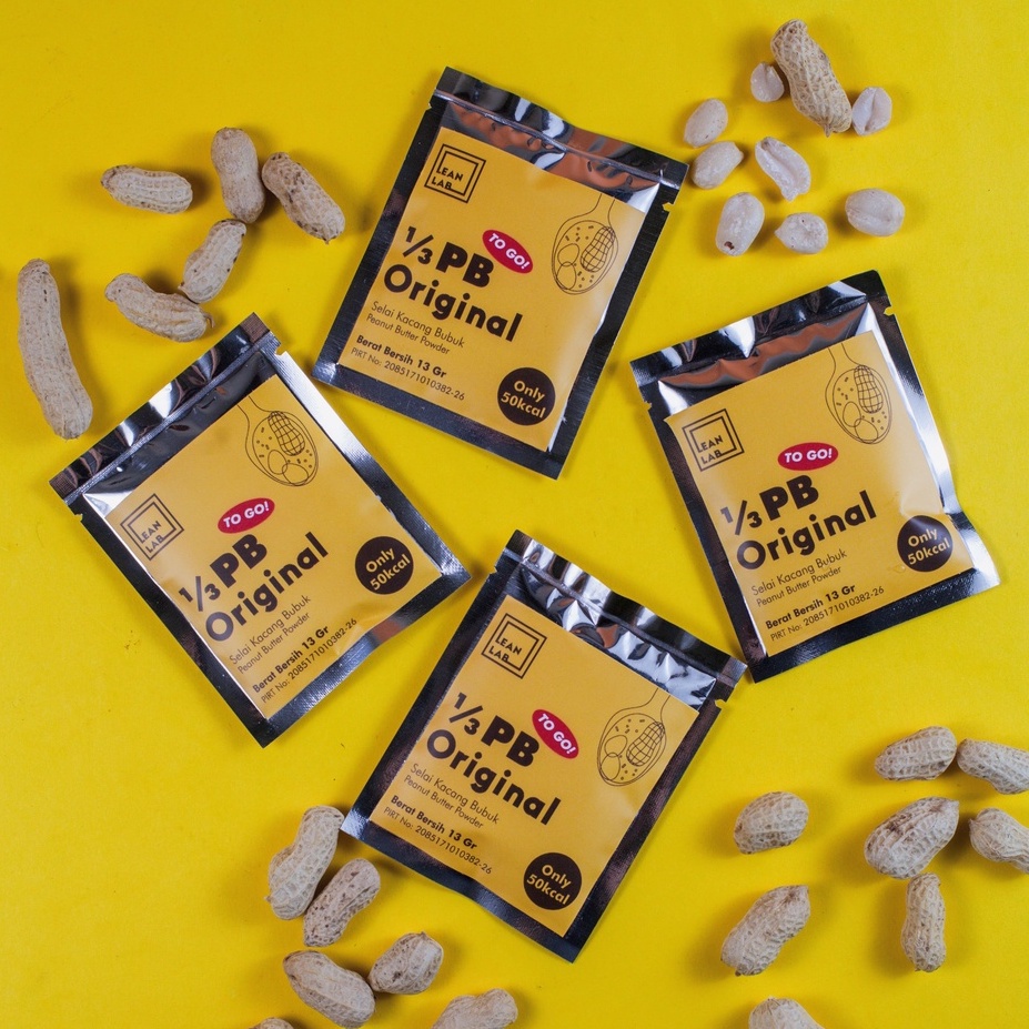 

LEAN LAB Peanut Butter Original Powder 1/3PB 2GO (13gr x5) / Selai Kacang Bubuk (Vegan, Gluten Free, Low Fat)