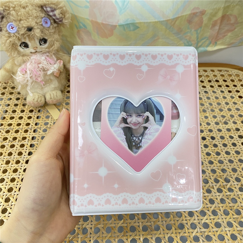 Ins Style Cute Tiger Lace Two Palace Grid 10cm pp Album Polaroid Star Chasing Aidou Album Buku Penyimpanan Photocard