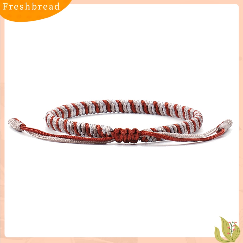 &lt; Freshbread &gt; Handmade Knots Adjustable Braided Rope Lucky Bracelet Unisex Persahabatan Bangle