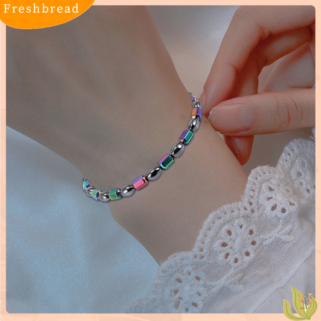 &lt; Freshbread &gt; ic Gelang Halus Pereda Nyeri Fashion Perhiasan Manik-Manik Warna-Warni Bangle Terapi Wanita Untuk Kantor