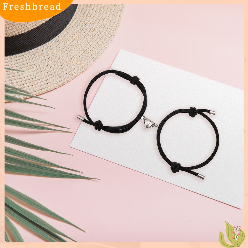 &lt; Freshbread &gt; 2Pcs Gelang Cantik ic Adsorpsi Alloy Elegan Panjang Adjustable Fashion Bracelet Untuk Pacaran