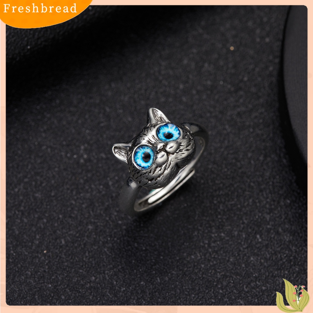 &lt; Freshbread &gt; Wanita Cincin Vintage 3D Kartun Desain Pembukaan Yang Dapat Disesuaikan Geometris Hias Hadiah Lady Kitten Brave Troops Sun Finger Ring Jewelry Untuk Kehidupan Sehari-Hari