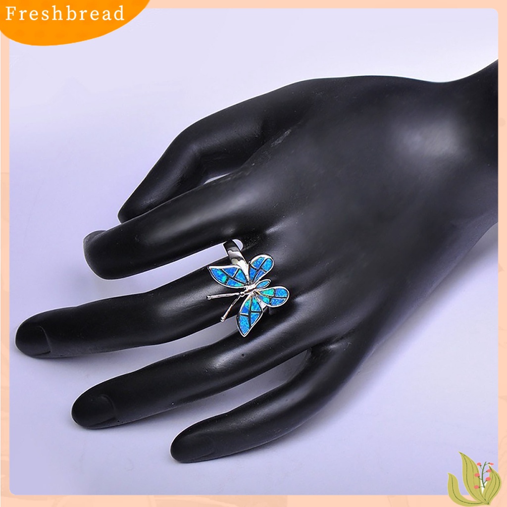 &lt; Freshbread &gt; Dekoratif Good-Looking Wanita Cincin Hadiah Elegan Berlian Imitasi Kupu-Kupu Cincin Perhiasan Alat Ekstra