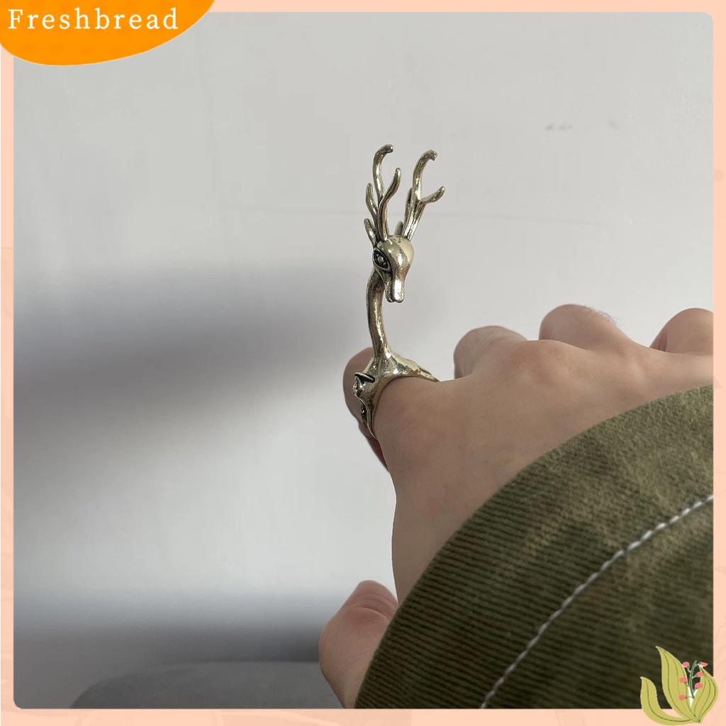 &lt; Freshbread &gt; Membuka Mulut Grip Berlebihan Pemegang Cincin Adjustable Mendominasi Naga Jari Cincin Perhiasan Aksesori