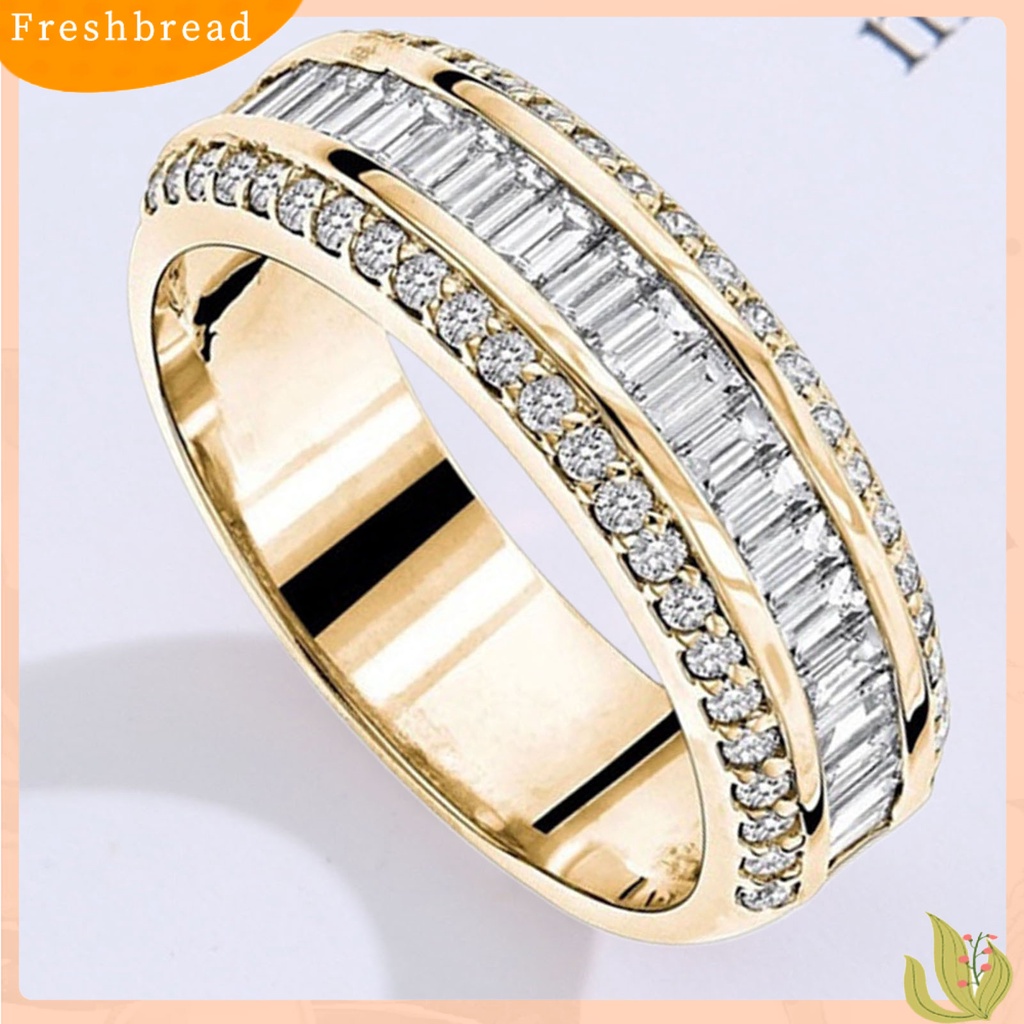 &lt; Freshbread &gt; Fashion Fidget Ring Berlian Imitasi Bertatahkan Semua Pertandingan Perhiasan Wanita Finger Ring Untuk Kehidupan Sehari-Hari