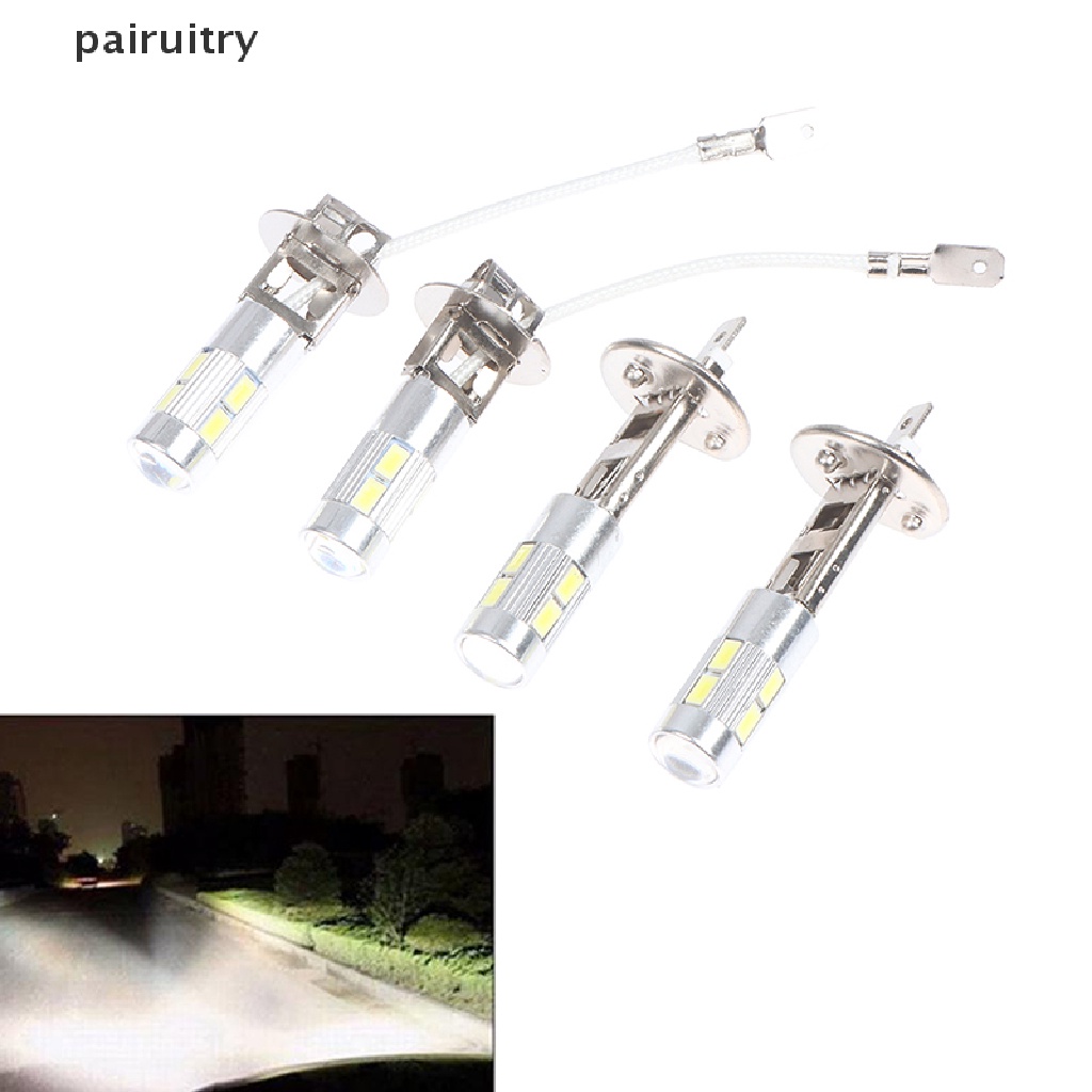 Prt 2Pcs H1 H3 12V 5630 6000K DC Lampu Mobil LED Auto Light Fog Light Car Headlight PRT