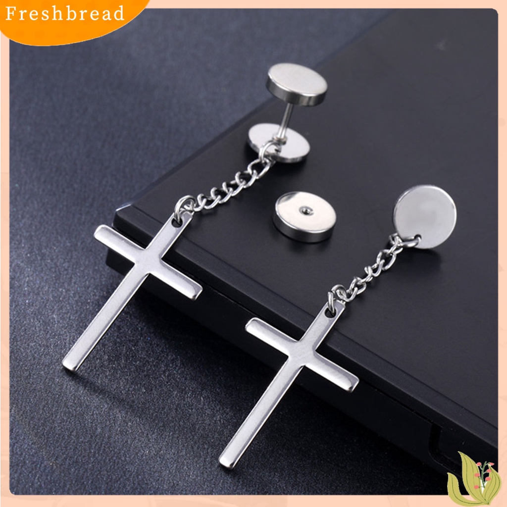 &lt; Freshbread &gt; 1Pc Unisex Anting Menjuntai Geometris Hip Hop Perhiasan Simple Electroplated Earring Untuk Pakaian Sehari-Hari