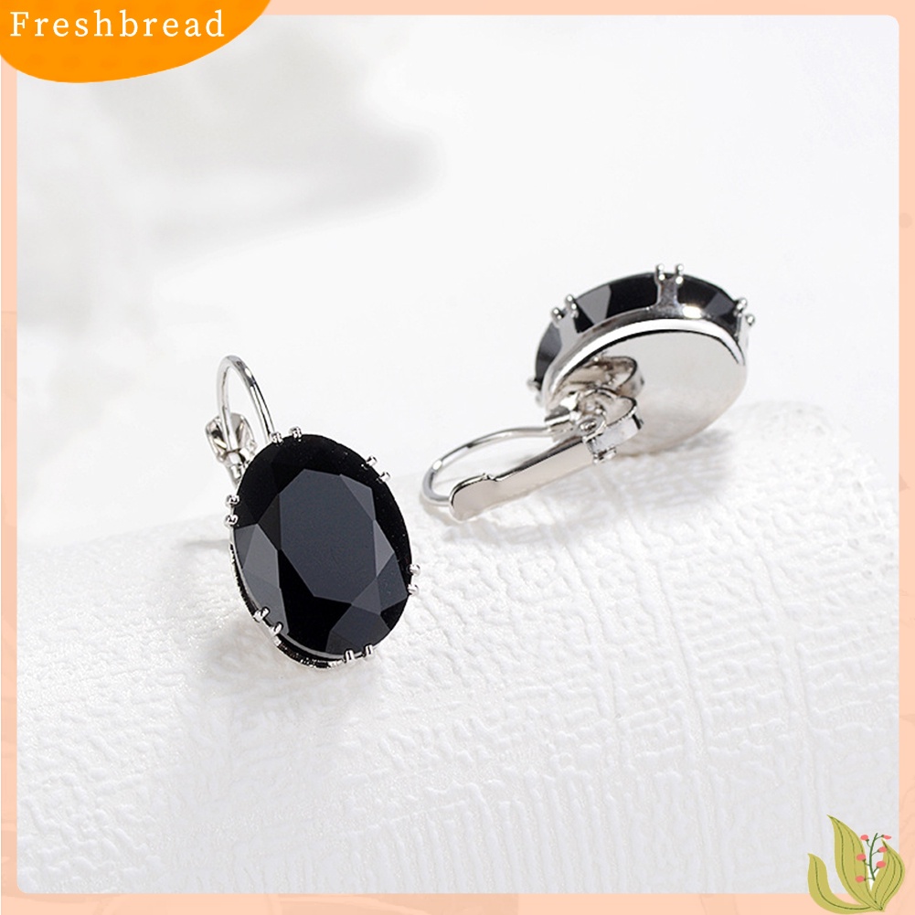 &lt; Freshbread &gt; Wanita Fashion Cubic Zirconia Menjuntai Huggie Anting Tindik Pesta Perhiasan Hadiah