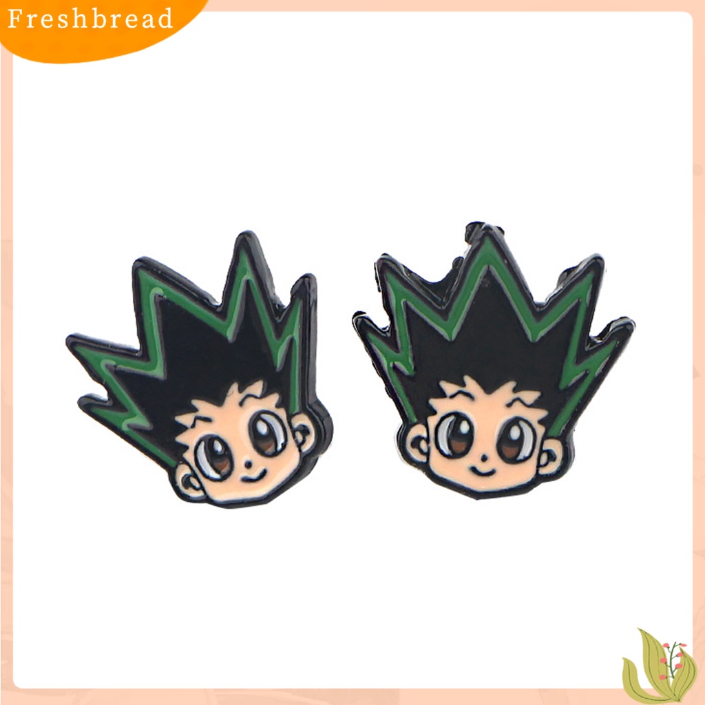 &lt; Freshbread &gt; 1pasang Piercing Earing Motif Kartun All-match Tahan Lama Gadis Anime Hunter X Hunter Stud Earing Untuk Pesta Ulang Tahun