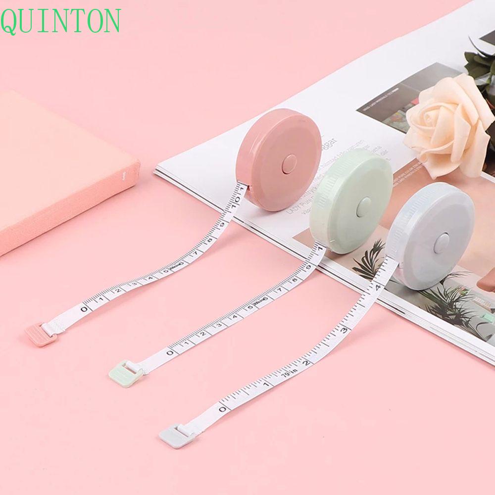 QUINTON Portable Retractable Rulers Sewing Tool Roll Tapes Measuring Ruler 150cm/60&quot; Height Centimeter Measuring Tool Soft Ruler Kids Office Tool Measures/Multicolor