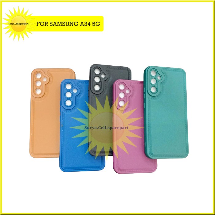 Case Square Leather Pro Samsung A34 5g Samsung A54 5g