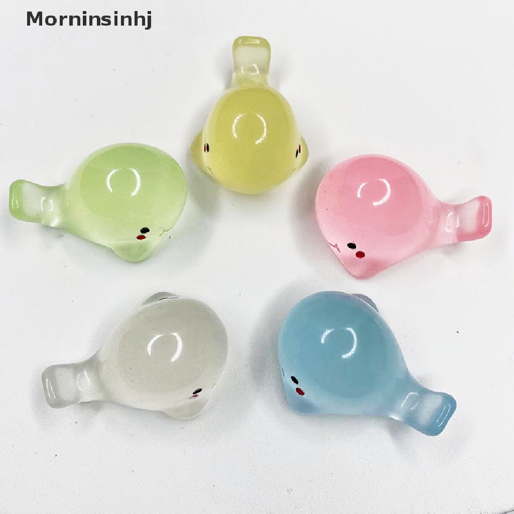 Mornin 6Pcs Luminous Dolphin Handmade DIY Hias Resin Aksesoris Miniatur Patung Ornamen id