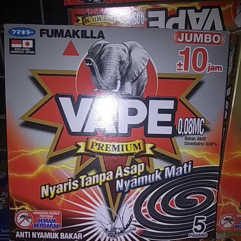 Fumakilla vape jumbo obat nyamuk  bakar isi 5 pasang