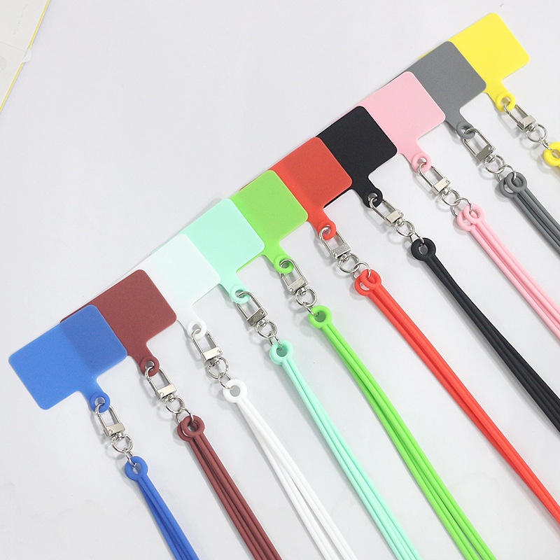 Baru Tarik-Tahan Air Non-deformation Anti-loss Silicone Card Lanyard Universal Kuat Elastis Adjustable Ultra-Tipis Patch Strap
