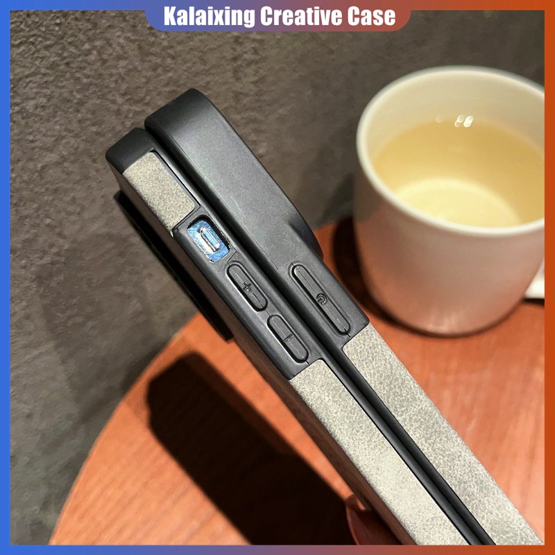 Versace Casing Kulit Untuk iPhone 14 Pro Max 13 Pro Max12 11 Xs Max 7Plus XR Xs Max Empat Sudut Anti Jatuh Case Printing Soft Cover