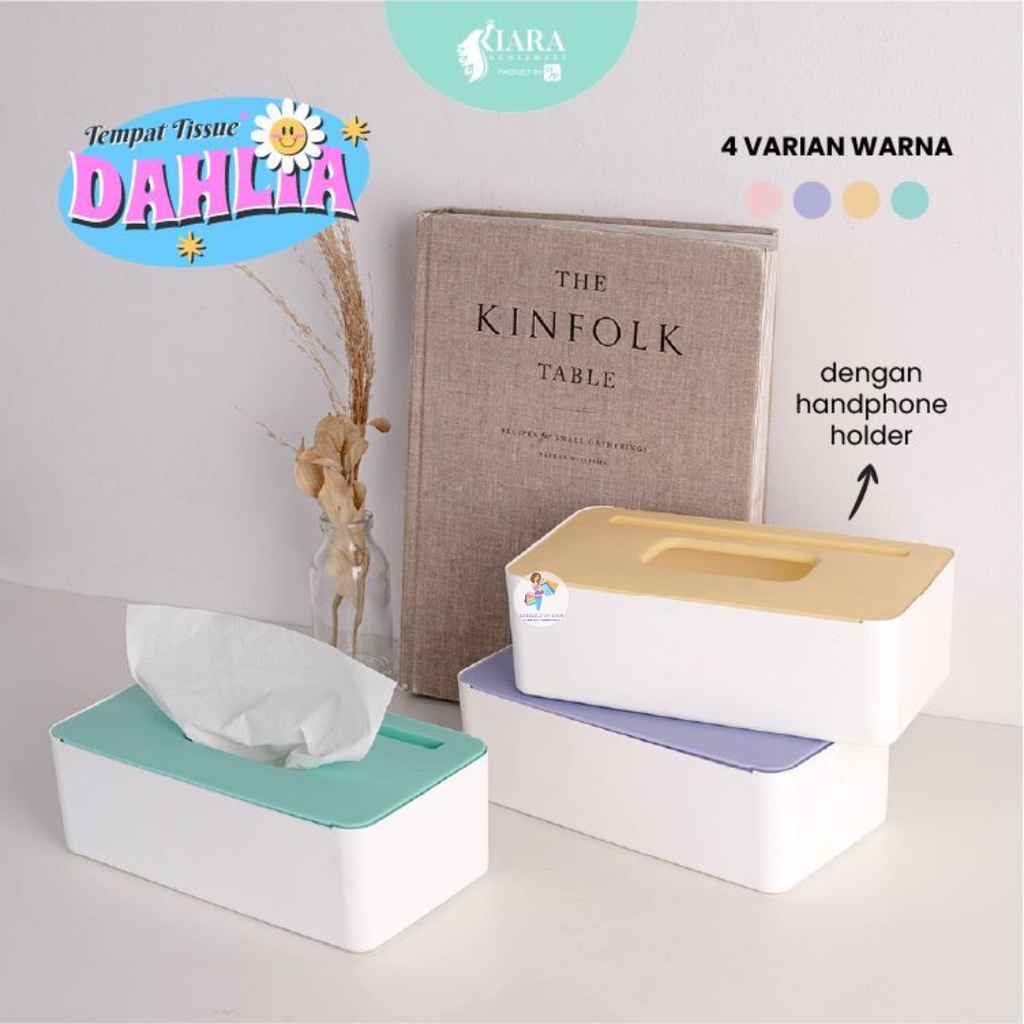 Tempat Tissue Dahlia Kotak Tisu Plastik HW 502 Kiara