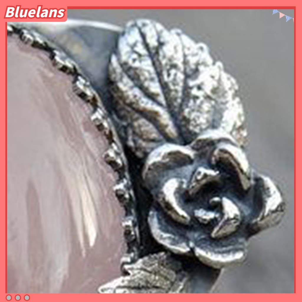 {In Stock} Wanita Cincin Ukiran Bunga Daun Wanita Vintage Berlian Imitasi Jari Cincin Perhiasan Hadiah