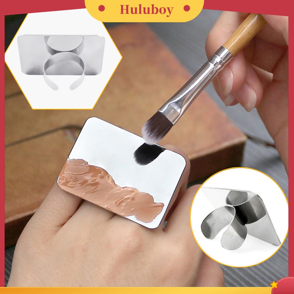 {In Stock} Palet Makeup Permukaan Halus Mudah Digunakan Stainless Steel Aplikasi Lebar Mudah Dibersihkan Palet Jari Untuk Wanita