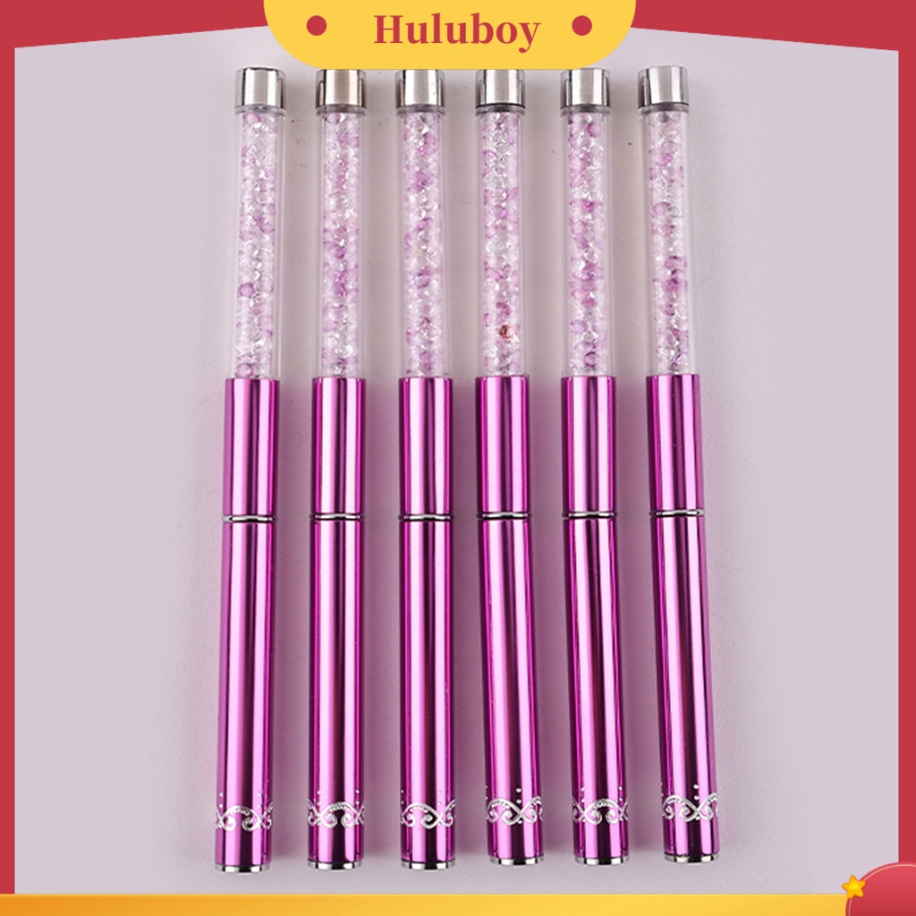 {In Stock} Kuas Nail Art Dengan Penutup Desain Ergonomis Manicure Pen UV Gel Painting Drawing Brush Untuk Penggunaan Rumah