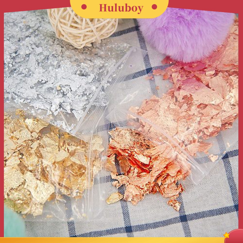 {In Stock} Kuku Aluminium Foil Hancur DIY Chipped Metal Foil Flakes Untuk Salon