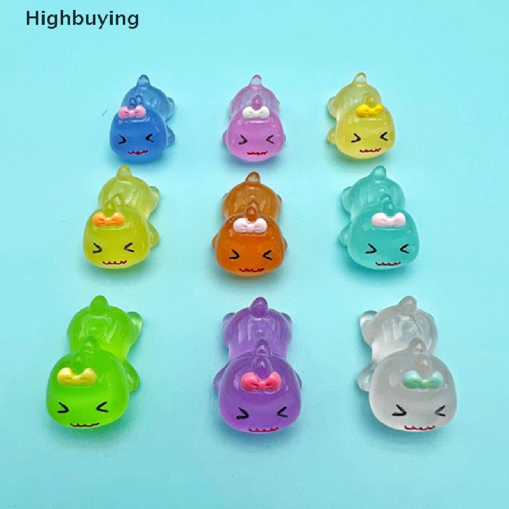 Hbid 5pcs Patung Mini Bercahaya Glow In The Dark Mainan Boneka Angka Ornamen Micro-Landscape Set Resin Craf Glory