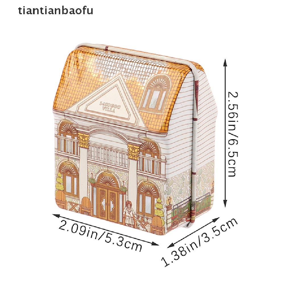 [tiantianbaofu] Vintage Mini Tinplate Box Kotak Penyimpanan Rumah Idaman Wadah Logam Warna Acak Butik