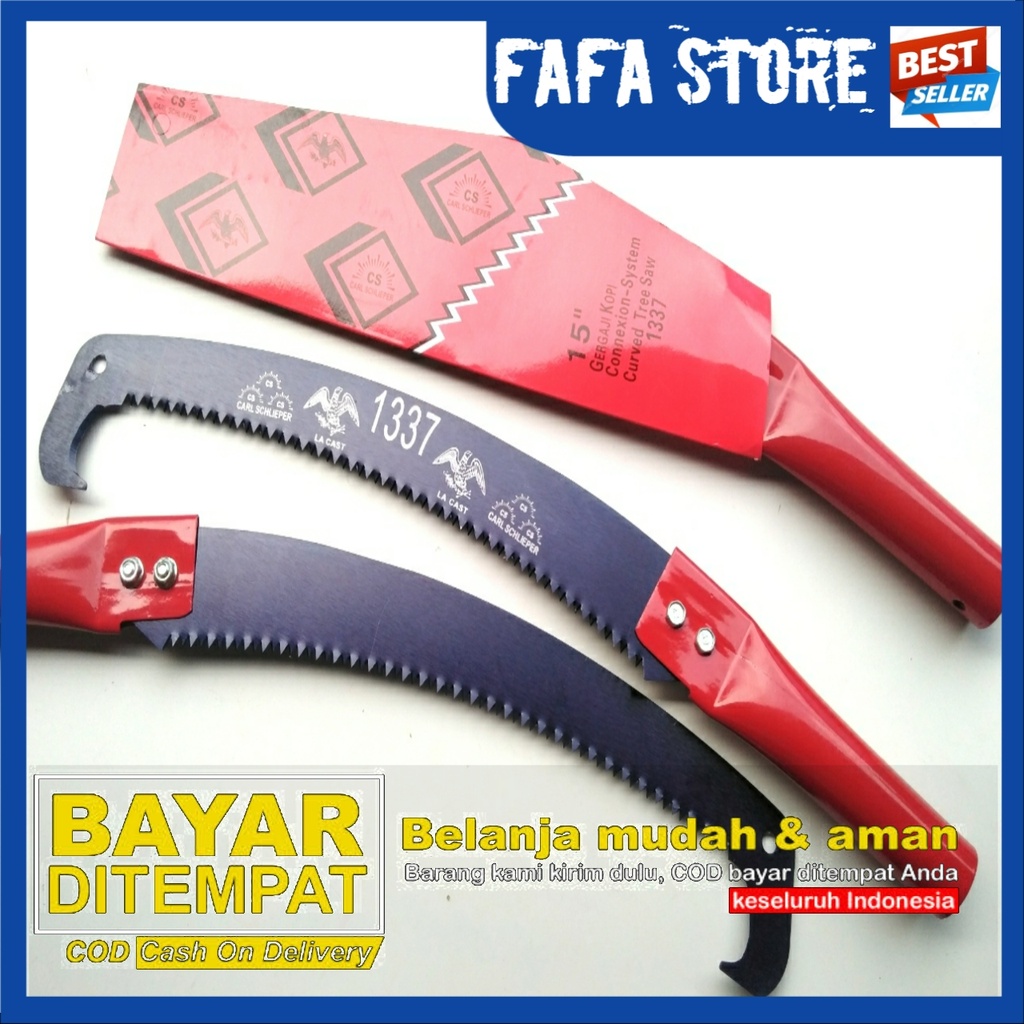 Gergaji Kayu Original Carl Schlieper/gergaji melengkung pemotong ranting dahan pohon