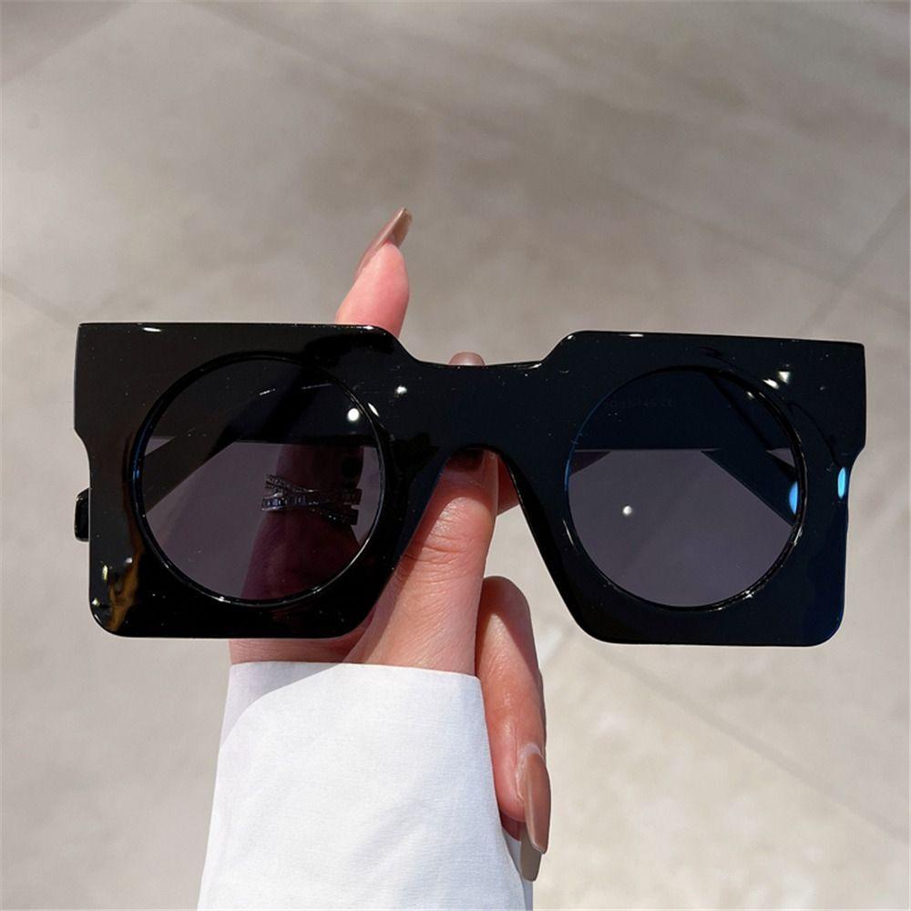 Lily Square Sunglasses Fashion Oversized Pantai Sunnies Eyewear Lensa Bulat