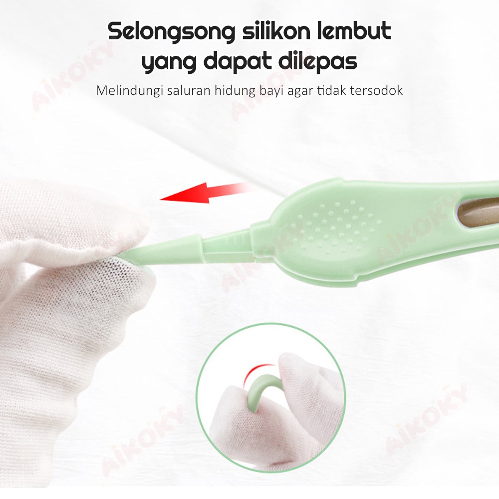 Aikoky 3 PCS Pembersih Telinga / Hidung Bayi / Korek Kuping Bayi Led Silicon