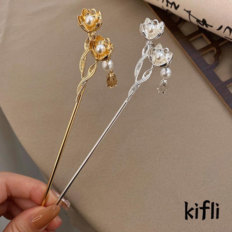 [KD] Super Peri Indah High-end Retro Rumbai Mutiara Jepit Rambut Perempuan Gaya Dingin Hairpin
