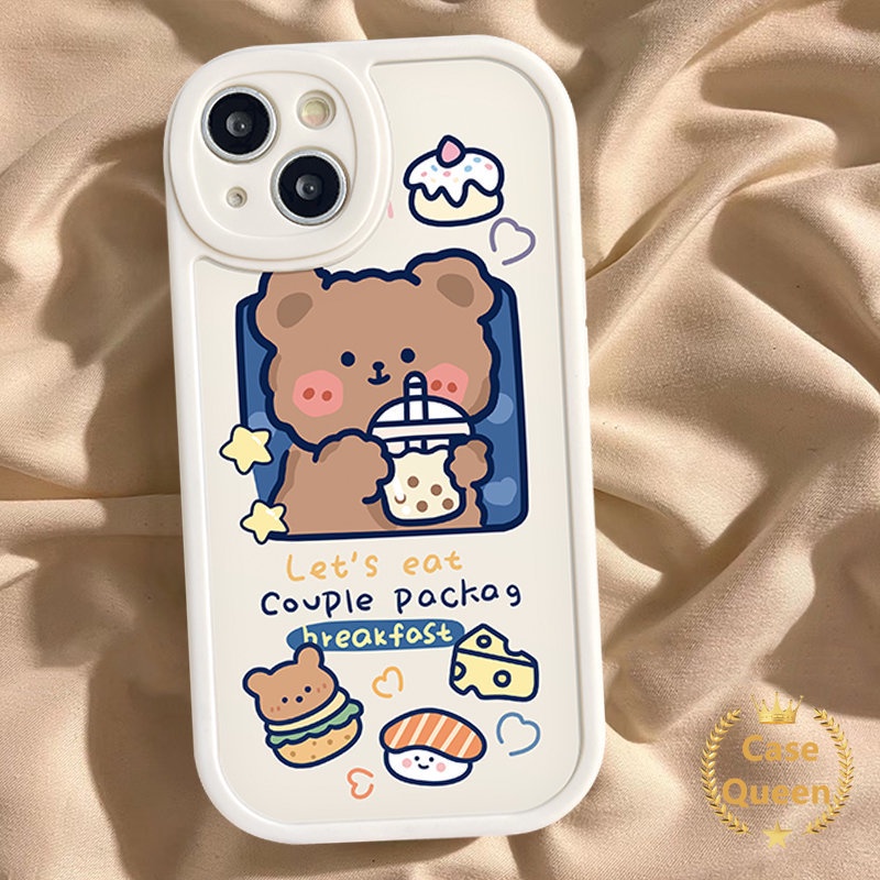 Cartoon Lovely Phone Case Infinix Hot 10s 10T 9 11 10 Play 11s Smart 6 5 Hot 10 Lite Note 8 Cute Bear Rabbit Strawberry Cake TPU Soft Couple Back Cover