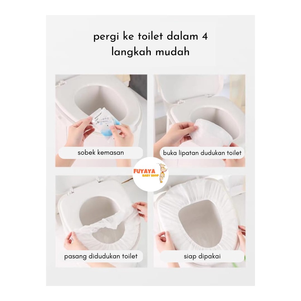 Disposable Toilet Cushion Cover / Bantalan Toilet Sekali Pakai / Travel Friendly / Tatakan Toilet / perlak / Tisu / Penutup Kursi Toilet